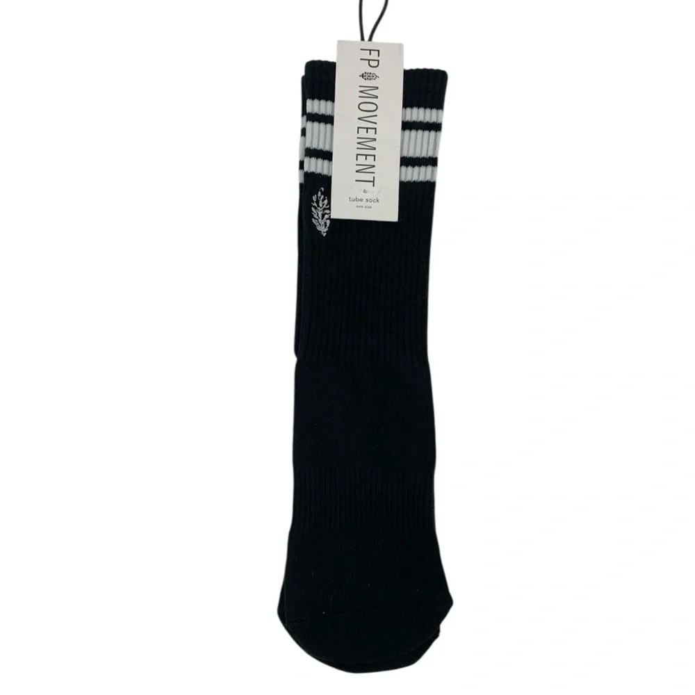 FP Movement Logo Stripe Tube Socks (Black) NWT